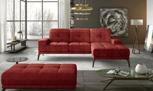 Правый угловой диван и пуфик Eltap Torrense, красный цвет цена и информация | Угловые диваны | kaup24.ee