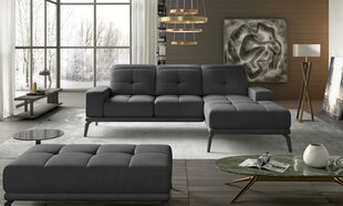 Правый угловой диван и пуфик Eltap Torrense, темно-серый цвет цена и информация | Угловые диваны | kaup24.ee