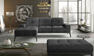 Левый угловой диван и пуф Eltap Torrense, темно-серый цвет цена и информация | Угловые диваны | kaup24.ee