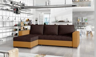 Угловой диван Newark, коричневый/оранжевый цена и информация | Угловые диваны | kaup24.ee