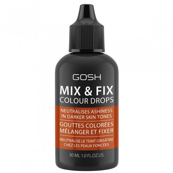 Toniseeriv jumestuskreem neutraliseerib tumedad plekid Gosh Mix & Fix Colour Drops, 005 Masala, 30 ml цена и информация | Jumestuskreemid, puudrid | kaup24.ee