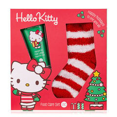 Jalahoolduse kinkekomplekt Hello Kitty, jalakreem 100ml + sokid цена и информация | Кремы, лосьоны для тела | kaup24.ee