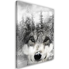 Репродукция волк в зимних пейзажах цена и информация | Картины, живопись | kaup24.ee