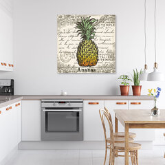 Печать холста, ананасовый винтаж 29,99 цена и информация | Репродукции, картины | kaup24.ee