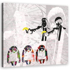 Печать холста, фантастика Banksy Pulp и обезьян 29,99 цена и информация | Картины, живопись | kaup24.ee