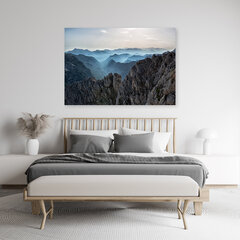 Холст. Горные вершины в облаках 59,99 цена и информация | Картины, живопись | kaup24.ee