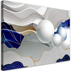 Seinapilt Sinine abstraktsioon 3D-pallidega hind ja info | Seinapildid | kaup24.ee