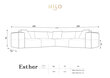 Diivan Milo Casa Esther, 285x285x78 cm, must hind ja info | Diivanid ja diivanvoodid | kaup24.ee