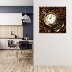 Принт холста, часы и кофейные зерна 29,99 цена и информация | Картины, живопись | kaup24.ee