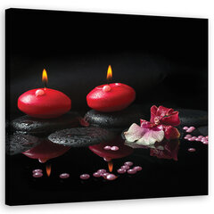 Печать холста, красные свечи дзен камни 29,99 цена и информация | Картины, живопись | kaup24.ee