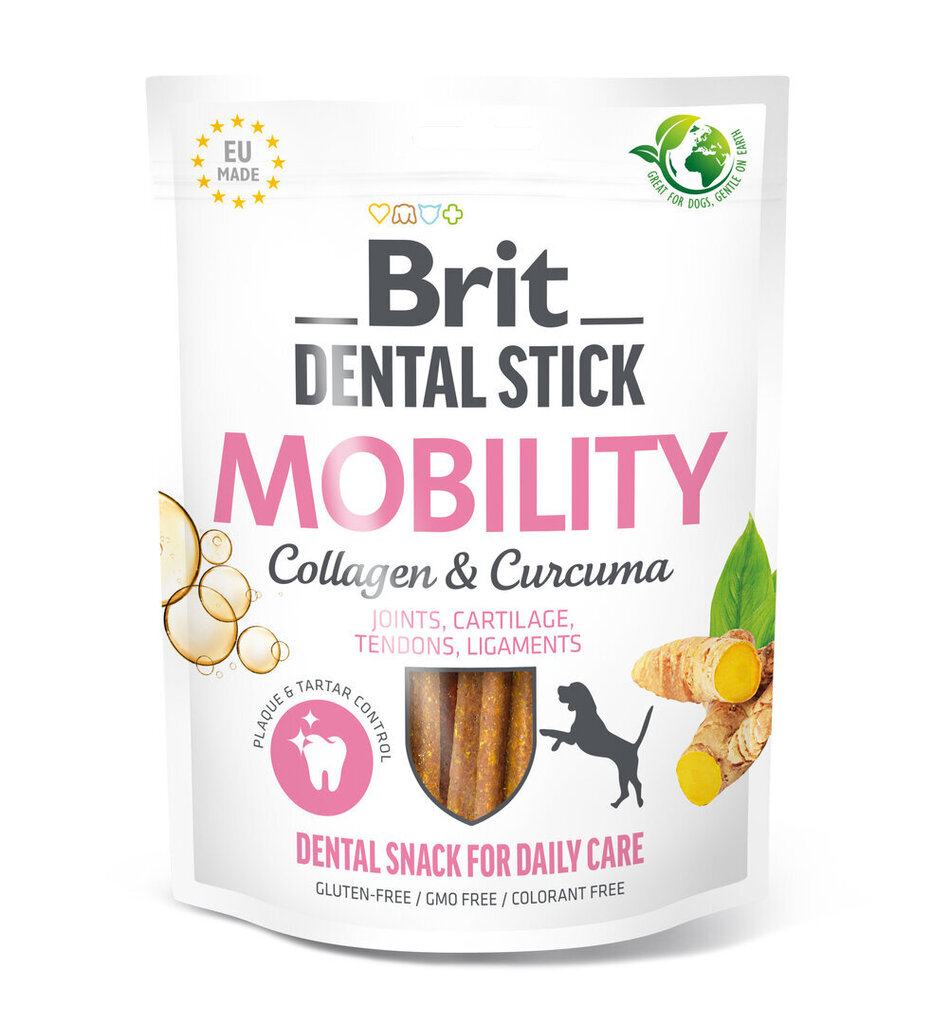 Brit Dental Stick Mobility närimispulgad koertele, 7tk, 251g hind ja info | Maiustused koertele | kaup24.ee