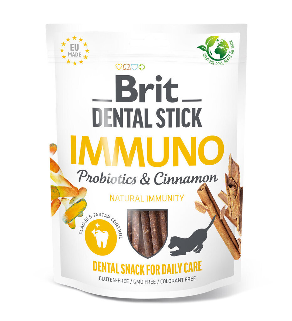 Brit Dental Stick Immuno närimispulgad koertele, 7tk, 251g цена и информация | Maiustused koertele | kaup24.ee