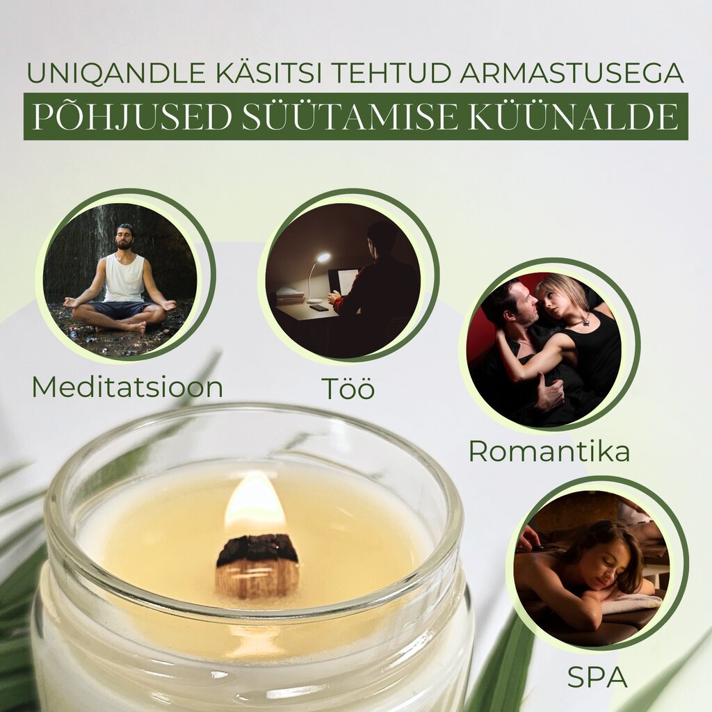 UniQandle sojavaha küünlad Dessertviinamarjad - Rohelise Tee Pidu, 2 tk hind ja info | Küünlad, küünlajalad | kaup24.ee