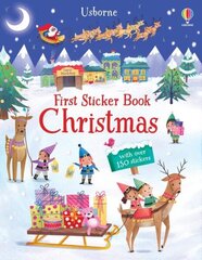 First Sticker Book Christmas hind ja info | Väikelaste raamatud | kaup24.ee
