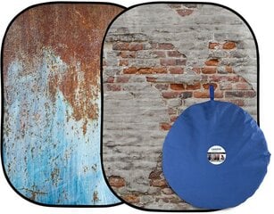 Manfrotto taust Urban Collapsible 1,5x2,1m, rusty metal / plaster wall (LL 5713) hind ja info | Fotovalgustuse seadmed | kaup24.ee