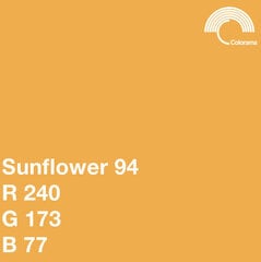 Colorama бумажный фотофон 1.35x11 м, sunflower (594) цена и информация | Осветительное оборудование для фотосъемок | kaup24.ee