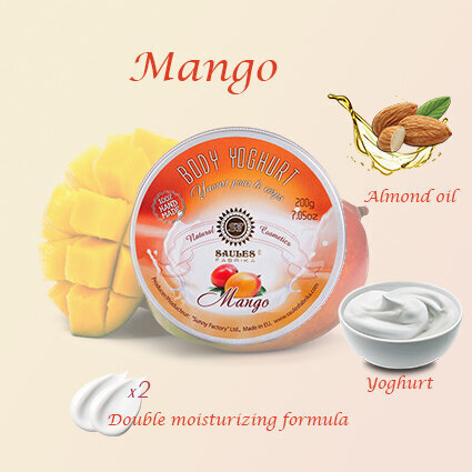 Kehajogurt Mango Saules Fabrika, 200 g цена и информация | Kehakreemid, losjoonid | kaup24.ee