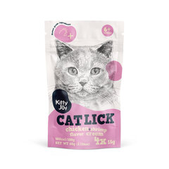 Kitty Joy Cat Lick kana ja krevetiga maius kassile, 4x15g hind ja info | Maiustused kassidele | kaup24.ee