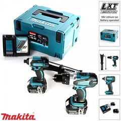 Akutrelli komplekt Makita DLX2145TJ 18V kaina ir informacija | Шуруповерты, дрели | kaup24.ee