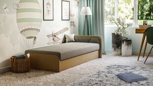 Кровать односпальная правая Parys, серый цвет цена и информация | Кровати | kaup24.ee