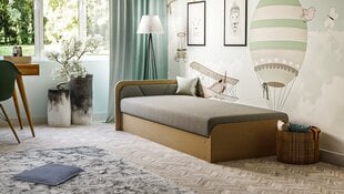 Левая односпальная кровать Parys, серый цвет цена и информация | Кровати | kaup24.ee