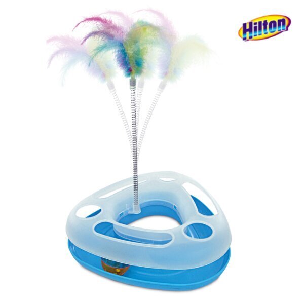 Hilton Push And Play interaktiivne mänguasi sulgedega kassidele, 3 värvi цена и информация | Mänguasjad kassidele | kaup24.ee