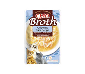 Ciao Broth Chicken & Tuna märgtoit kassidele 40g hind ja info | Konservid kassidele | kaup24.ee