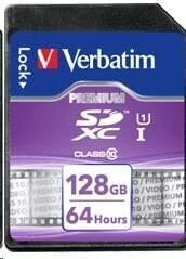 Mälukaart Verbatim (44025), 128GB, SD hind ja info | Verbatim Mobiiltelefonid, foto-, videokaamerad | kaup24.ee