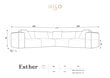 Diivan Milo Casa Esther, 285x285x78 cm, hall hind ja info | Diivanid ja diivanvoodid | kaup24.ee