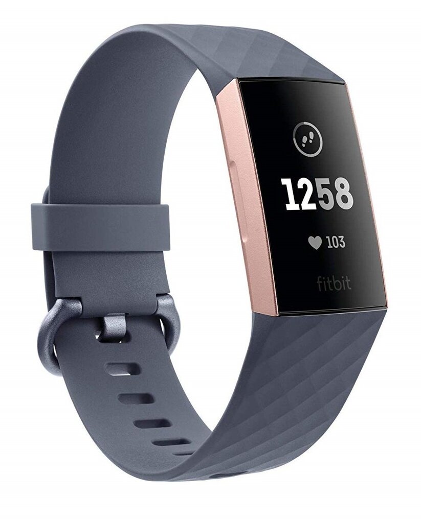 Fitbit Charge 3 hallikassinine / roosa kuld hind ja info | Nutivõrud (fitness tracker) | kaup24.ee