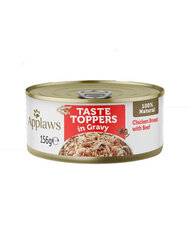 Applaws Taste Toppers in Gravy koos kanarinna ja veiselihaga, 12x156 g hind ja info | Applaws Koertele | kaup24.ee