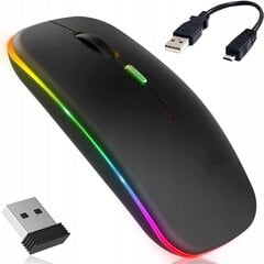 Беспроводная мышь RGB Raltek, Черный цена и информация | Мыши | kaup24.ee