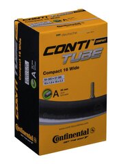 Внутренняя шина Continental Tube Compact 16 Wide, Auto 50/62-305 цена и информация | Покрышки, шины для велосипеда | kaup24.ee