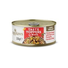 Applaws Dog Taste Toppers koos kana, veisemaksa ja kõrvitsaga, 12x156g hind ja info | Konservid koertele | kaup24.ee