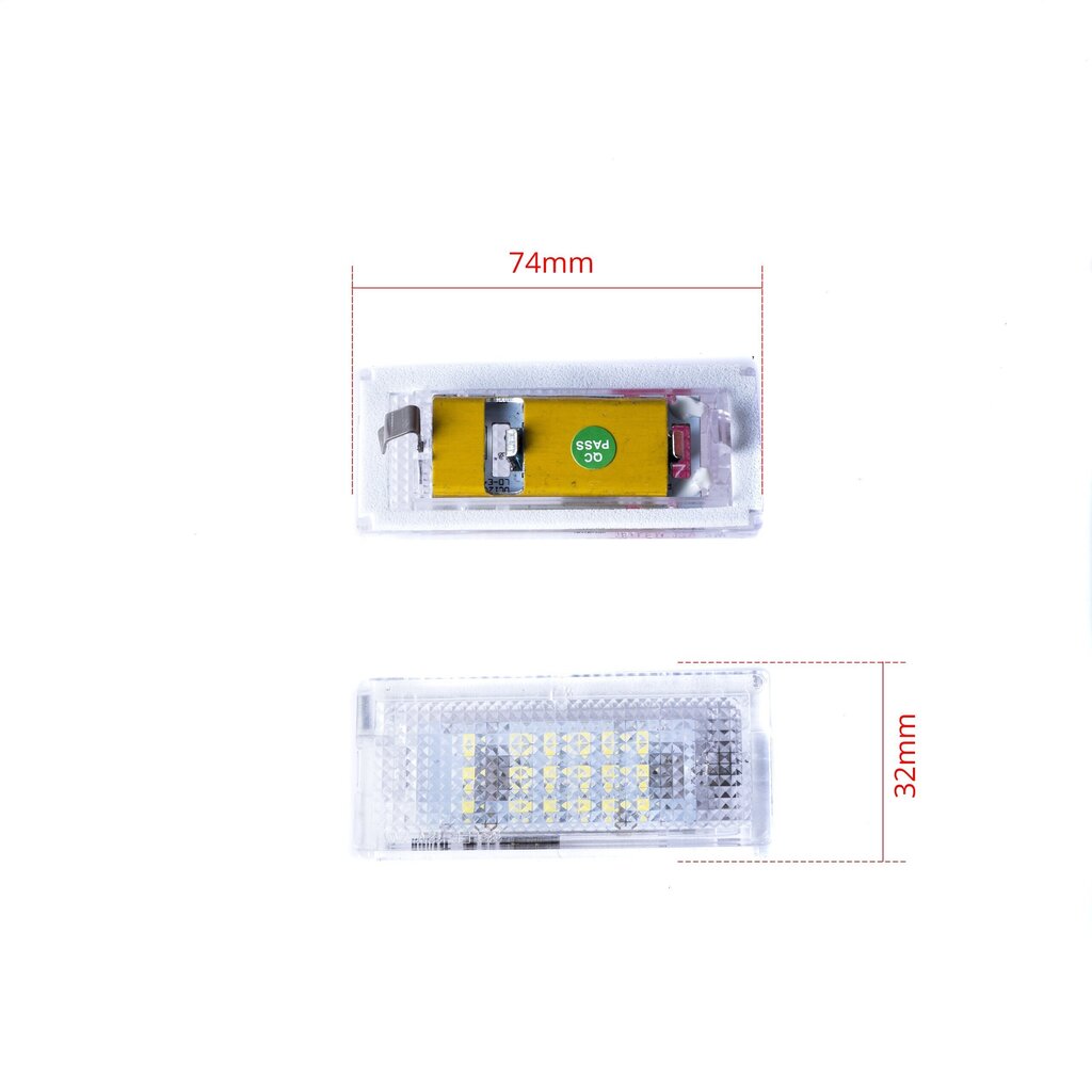 LED numbrimärgi valgustus 6000K BMW E39/E46 1998-2005 hind ja info | Autopirnid | kaup24.ee