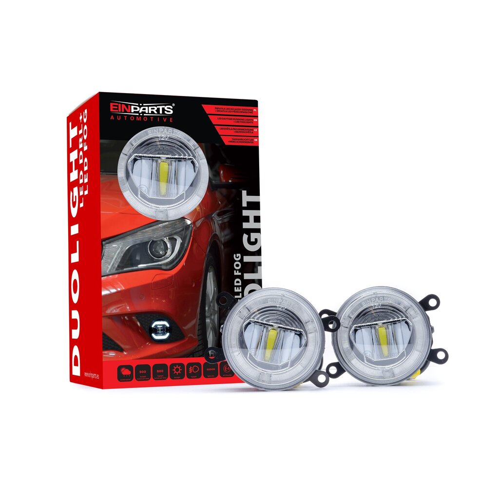 EinParts DL21 Päevasõidutuled LED DRL udutuled 6000K 12/24V jaoks Citroen, Dacia, Nissan, Opel, Fiat, Peugeot, Renault, Ford, Honda, Suzuki, Mitsubishi hind ja info | Autotuled | kaup24.ee