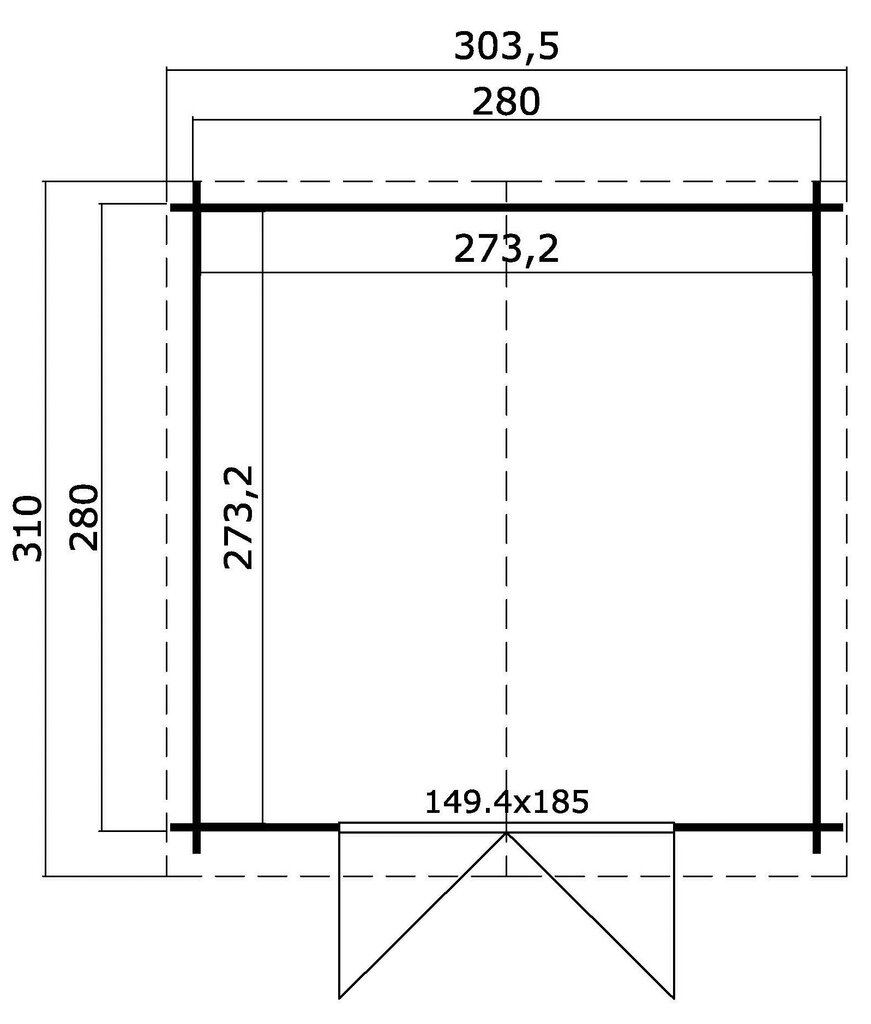 Aiakuur Toskaana 7,5 m² hind ja info | Kuurid ja aiamajad | kaup24.ee