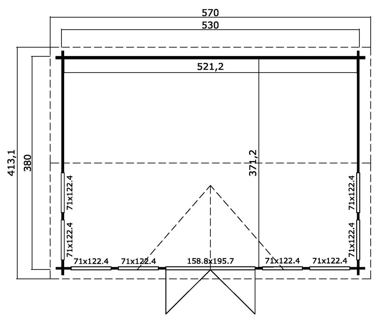 Aiamaja Bermuuda XL 19,4 m² цена и информация | Kuurid ja aiamajad | kaup24.ee