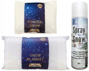 Набор новогодних украшений: искусственный снег, снег в баллончике и снежное одеяло цена и информация | Декорации | kaup24.ee