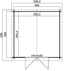 Aiakuur Brecka 8,6 m² цена и информация | Садовые сараи, дровницы | kaup24.ee