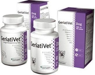Toidulisand vanematele suurt tõugu koertele VetExpert GeriatiVet Dog, 45 tk hind ja info | Toidulisandid ja parasiitide vastased tooted | kaup24.ee