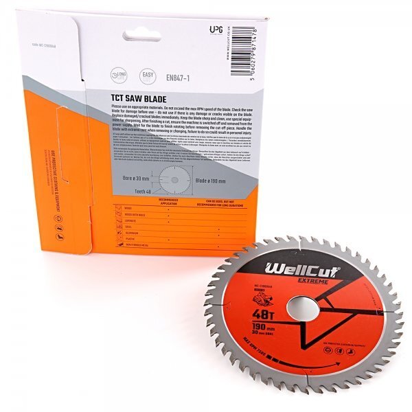 WellCut Extreme TCT lõikeketas 190 mm цена и информация | Käsitööriistad | kaup24.ee