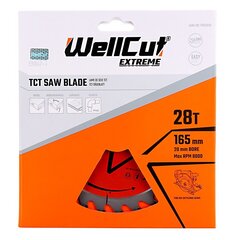 Lõikeketas WellCut Extreme TCT 165 mm hind ja info | Käsitööriistad | kaup24.ee