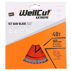 WellCut Extreme TCT lõikeketas 165 mm цена и информация | Запчасти для садовой техники | kaup24.ee