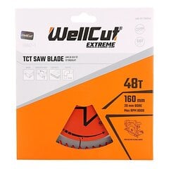 WellCut Extreme TCT lõikeketas 160mm цена и информация | Запчасти для садовой техники | kaup24.ee