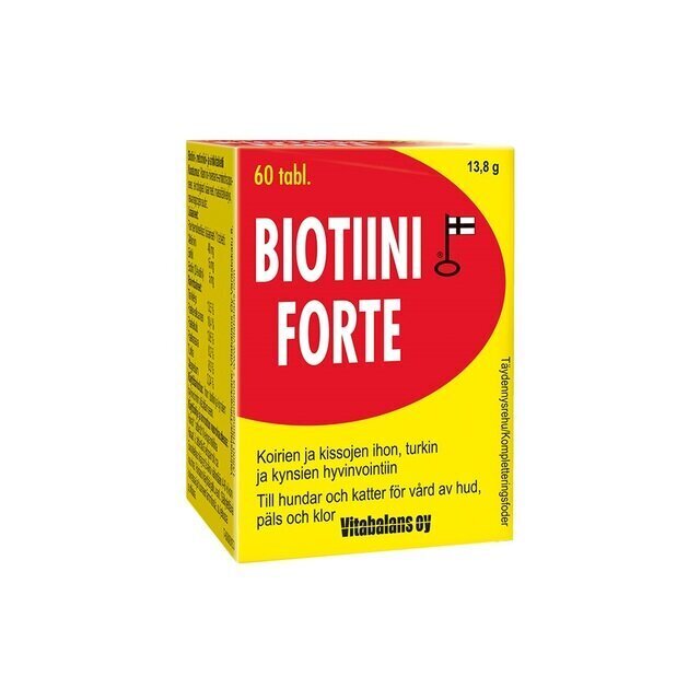 Toidulisand koertele ja kassidele Vitabalans Biotini Forte, 60 tabletti hind ja info | Toidulisandid ja parasiitide vastased tooted | kaup24.ee