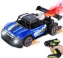 Raadio teel juhitav suitsuefektidega auto, sinine hind ja info | Poiste mänguasjad | kaup24.ee