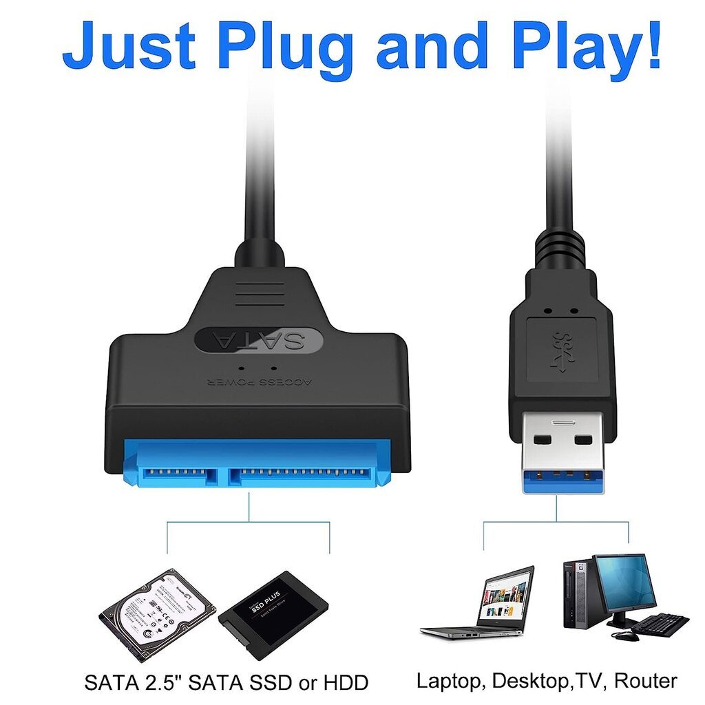 USB-adapter Sata 3.0-ga hind ja info | USB jagajad, adapterid | kaup24.ee