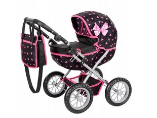 Кукольная коляска Kinderplay, серая/розовая цена и информация | Игрушки для девочек | kaup24.ee