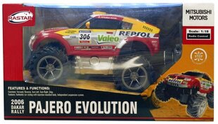 Raadioteel juhitav sõiduk Rastar Mitsubishi Pajero Evo Dakar, skaala 1:18 цена и информация | Развивающий мелкую моторику - кинетический песок KeyCraft NV215 (80 г) детям от 3+ лет, бежевый | kaup24.ee